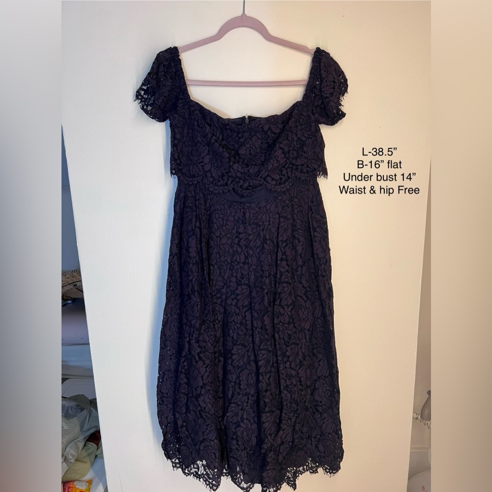 Navy blue lace dress